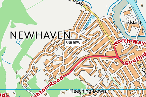 BN9 9SW map - OS VectorMap District (Ordnance Survey)