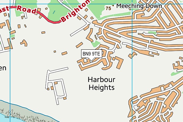 BN9 9TE map - OS VectorMap District (Ordnance Survey)
