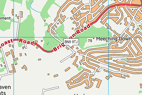 BN9 9TJ map - OS VectorMap District (Ordnance Survey)