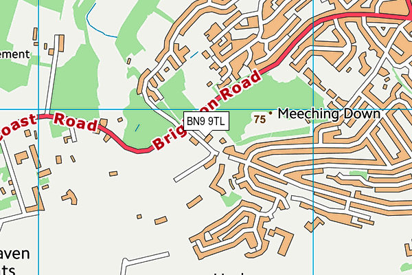 BN9 9TL map - OS VectorMap District (Ordnance Survey)