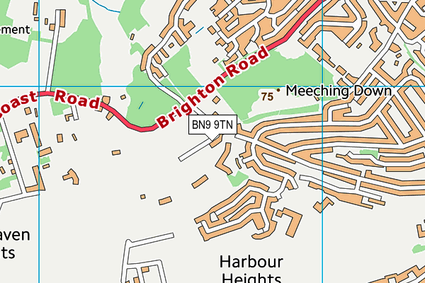 BN9 9TN map - OS VectorMap District (Ordnance Survey)