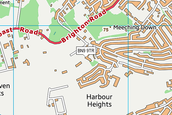 BN9 9TR map - OS VectorMap District (Ordnance Survey)