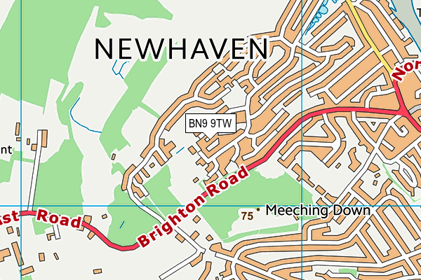 BN9 9TW map - OS VectorMap District (Ordnance Survey)