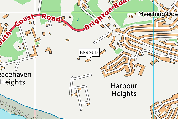 BN9 9UD map - OS VectorMap District (Ordnance Survey)
