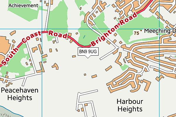 BN9 9UG map - OS VectorMap District (Ordnance Survey)