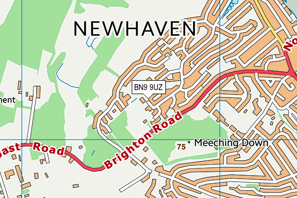 BN9 9UZ map - OS VectorMap District (Ordnance Survey)