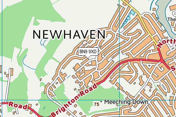 BN9 9XD map - OS VectorMap District (Ordnance Survey)