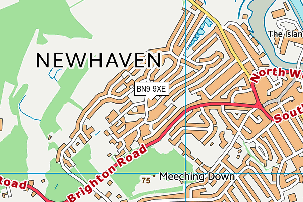 BN9 9XE map - OS VectorMap District (Ordnance Survey)