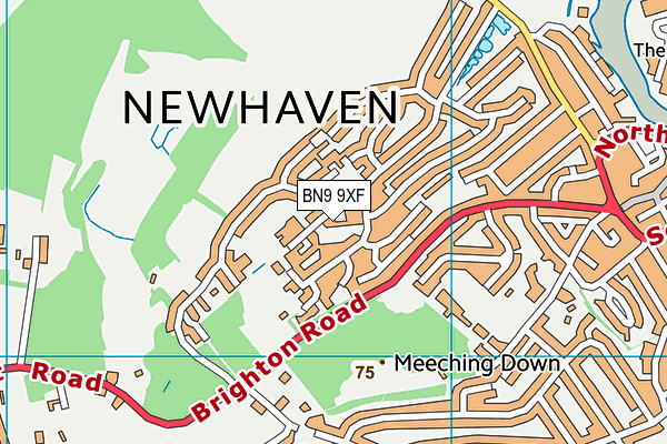 BN9 9XF map - OS VectorMap District (Ordnance Survey)