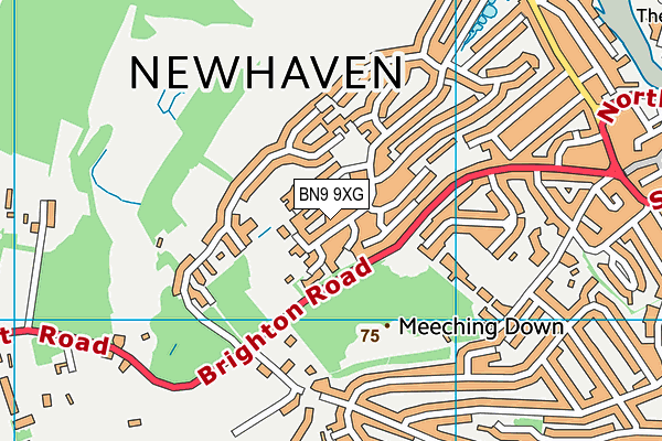 BN9 9XG map - OS VectorMap District (Ordnance Survey)