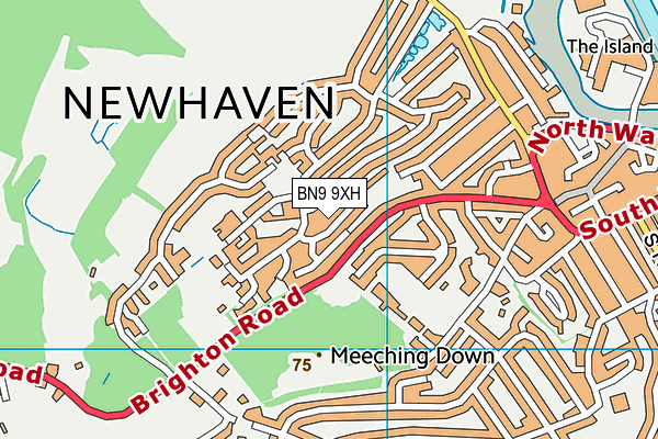 BN9 9XH map - OS VectorMap District (Ordnance Survey)
