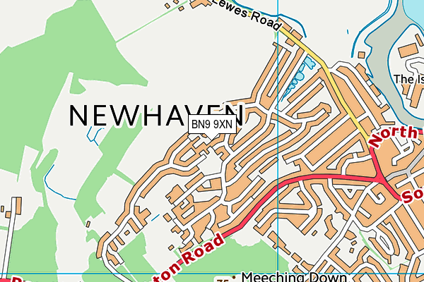 BN9 9XN map - OS VectorMap District (Ordnance Survey)