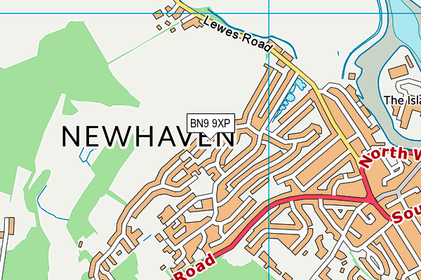 BN9 9XP map - OS VectorMap District (Ordnance Survey)