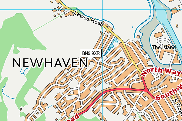 BN9 9XR map - OS VectorMap District (Ordnance Survey)