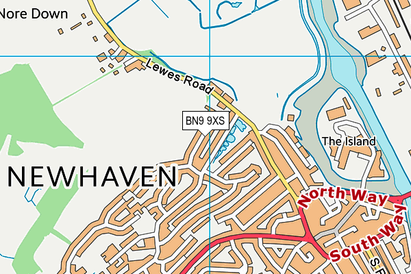 BN9 9XS map - OS VectorMap District (Ordnance Survey)