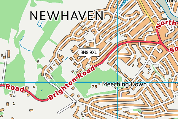 BN9 9XU map - OS VectorMap District (Ordnance Survey)