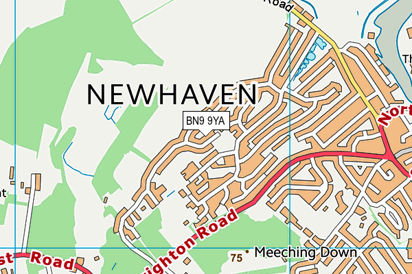 BN9 9YA map - OS VectorMap District (Ordnance Survey)