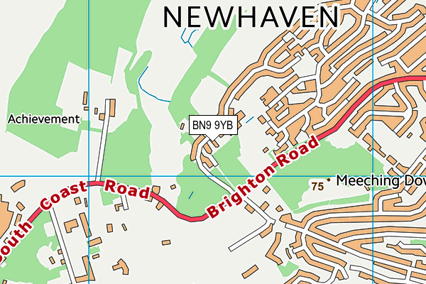 BN9 9YB map - OS VectorMap District (Ordnance Survey)