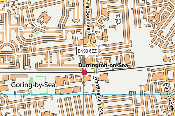 BN99 6EZ map - OS VectorMap District (Ordnance Survey)