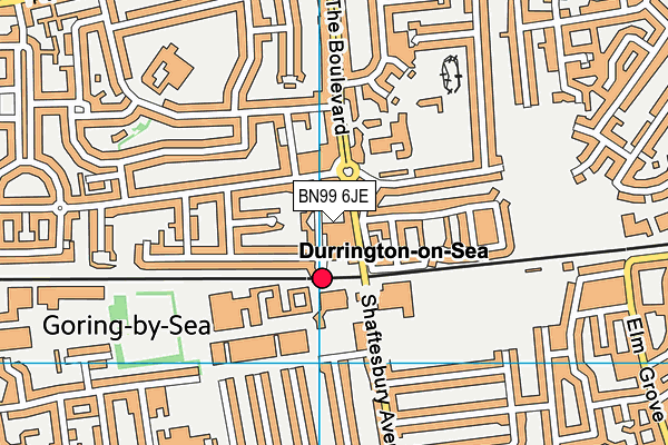 BN99 6JE map - OS VectorMap District (Ordnance Survey)