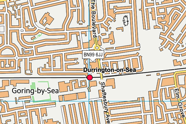 BN99 6JJ map - OS VectorMap District (Ordnance Survey)