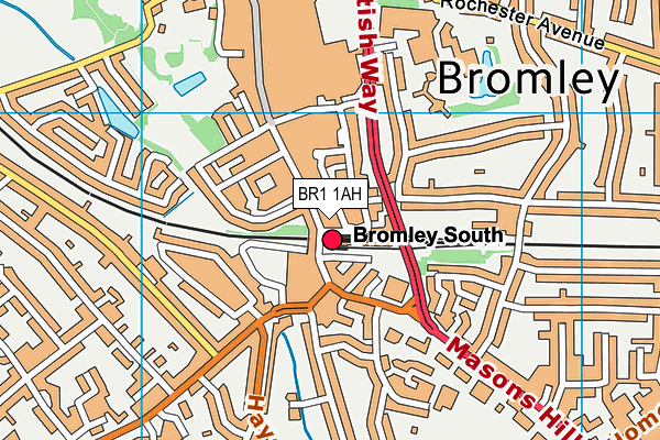 BR1 1AH map - OS VectorMap District (Ordnance Survey)