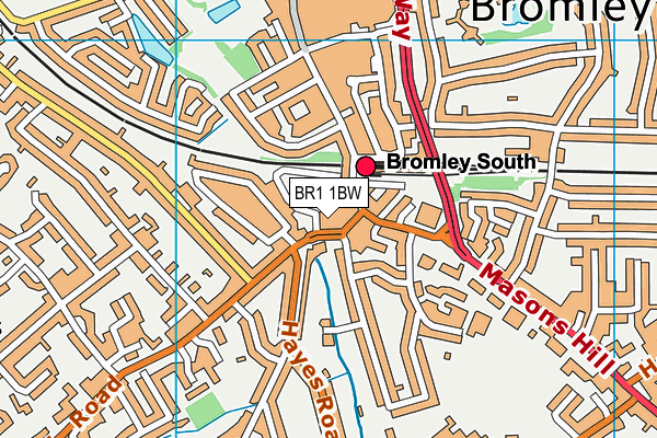 BR1 1BW map - OS VectorMap District (Ordnance Survey)