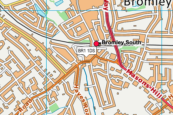 BR1 1DS map - OS VectorMap District (Ordnance Survey)