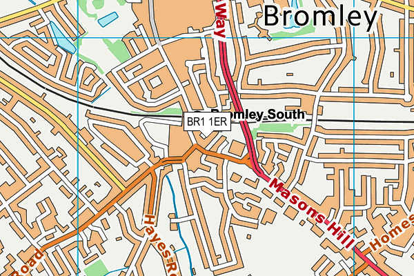 BR1 1ER map - OS VectorMap District (Ordnance Survey)