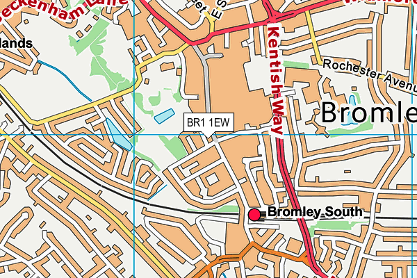 BR1 1EW map - OS VectorMap District (Ordnance Survey)