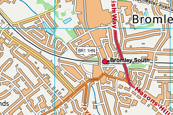 BR1 1HN map - OS VectorMap District (Ordnance Survey)