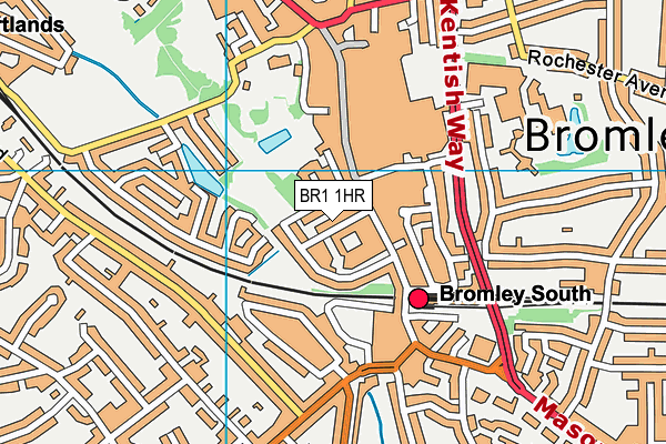 BR1 1HR map - OS VectorMap District (Ordnance Survey)