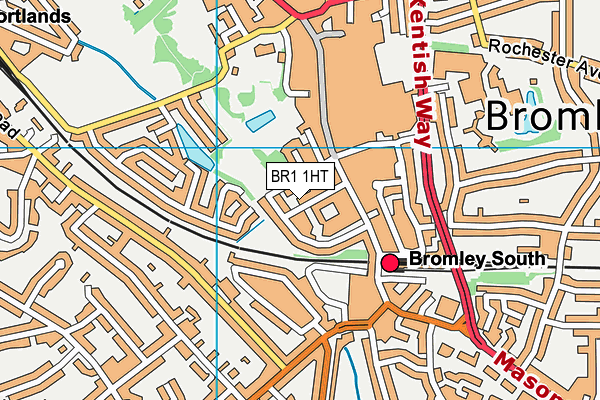 BR1 1HT map - OS VectorMap District (Ordnance Survey)