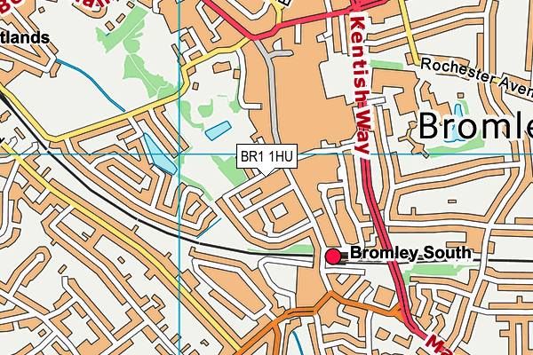 BR1 1HU map - OS VectorMap District (Ordnance Survey)