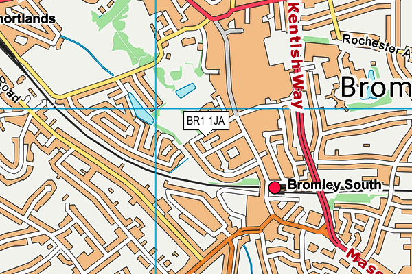 BR1 1JA map - OS VectorMap District (Ordnance Survey)