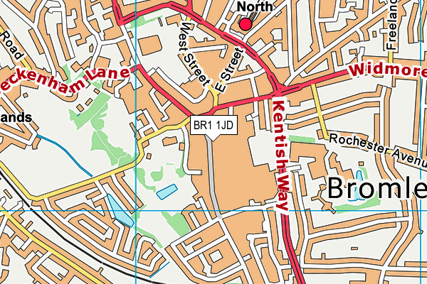 BR1 1JD map - OS VectorMap District (Ordnance Survey)