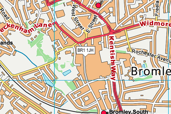 BR1 1JH map - OS VectorMap District (Ordnance Survey)