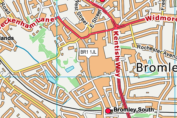 BR1 1JL map - OS VectorMap District (Ordnance Survey)