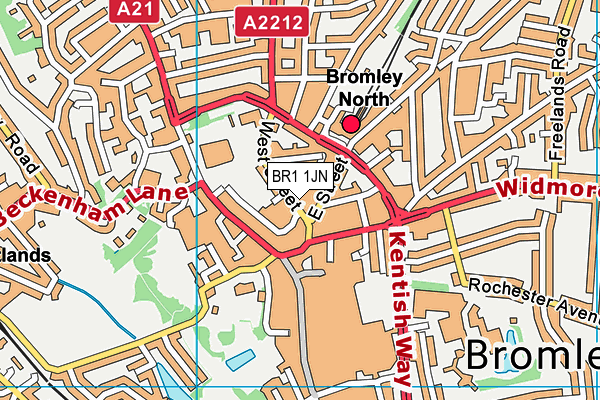 BR1 1JN map - OS VectorMap District (Ordnance Survey)