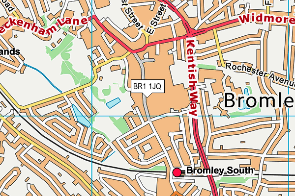 BR1 1JQ map - OS VectorMap District (Ordnance Survey)