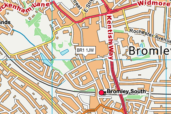 BR1 1JW map - OS VectorMap District (Ordnance Survey)