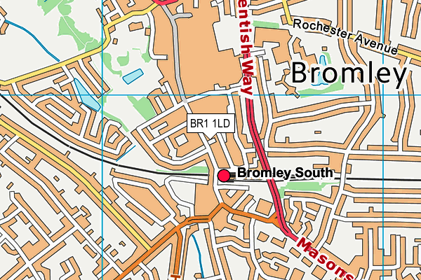 BR1 1LD map - OS VectorMap District (Ordnance Survey)