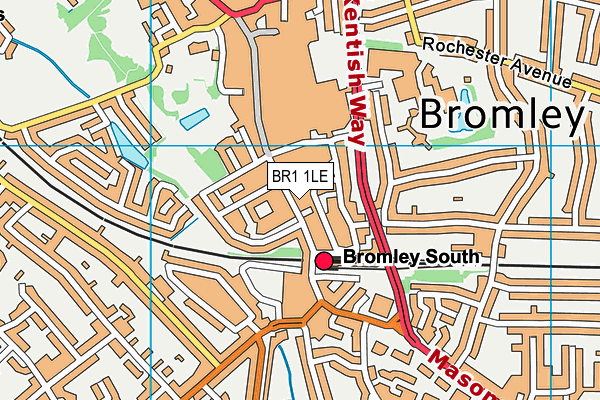 BR1 1LE map - OS VectorMap District (Ordnance Survey)