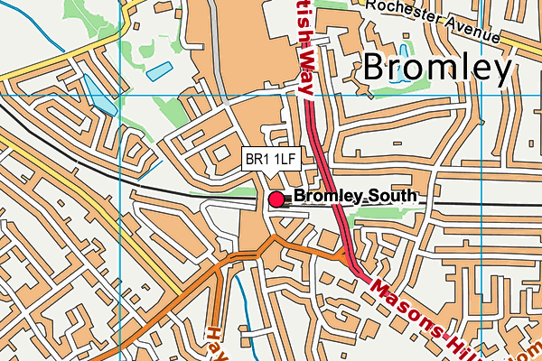 BR1 1LF map - OS VectorMap District (Ordnance Survey)