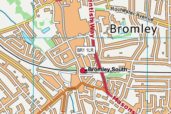 BR1 1LR map - OS VectorMap District (Ordnance Survey)