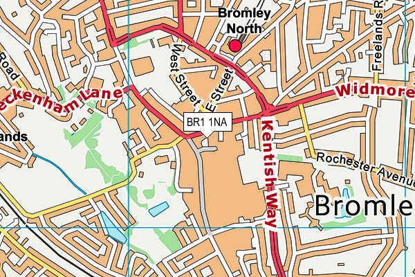 BR1 1NA map - OS VectorMap District (Ordnance Survey)
