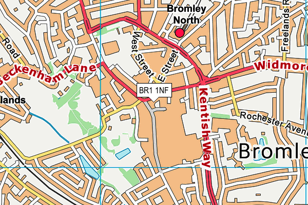 BR1 1NF map - OS VectorMap District (Ordnance Survey)