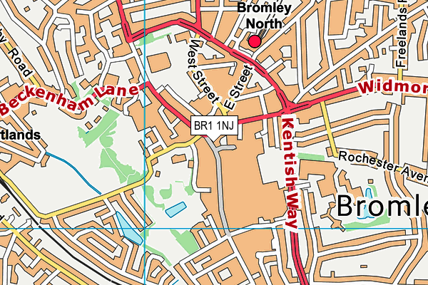 BR1 1NJ map - OS VectorMap District (Ordnance Survey)