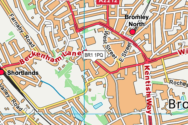 BR1 1PQ map - OS VectorMap District (Ordnance Survey)