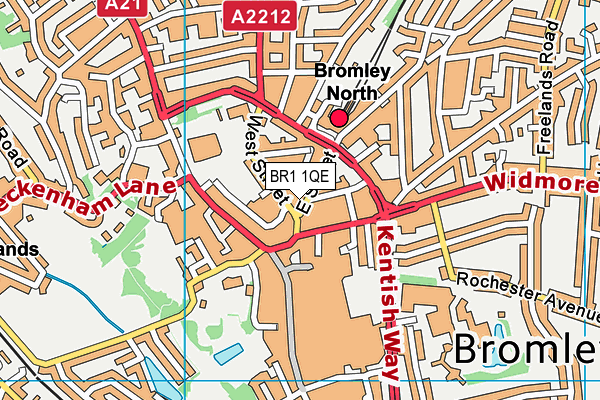 BR1 1QE map - OS VectorMap District (Ordnance Survey)